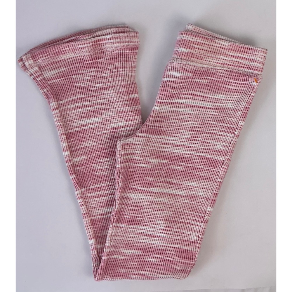 OshKosh B'gosh Girls Pink White Tie Dye Ribbed Flare Pants Size 14‎